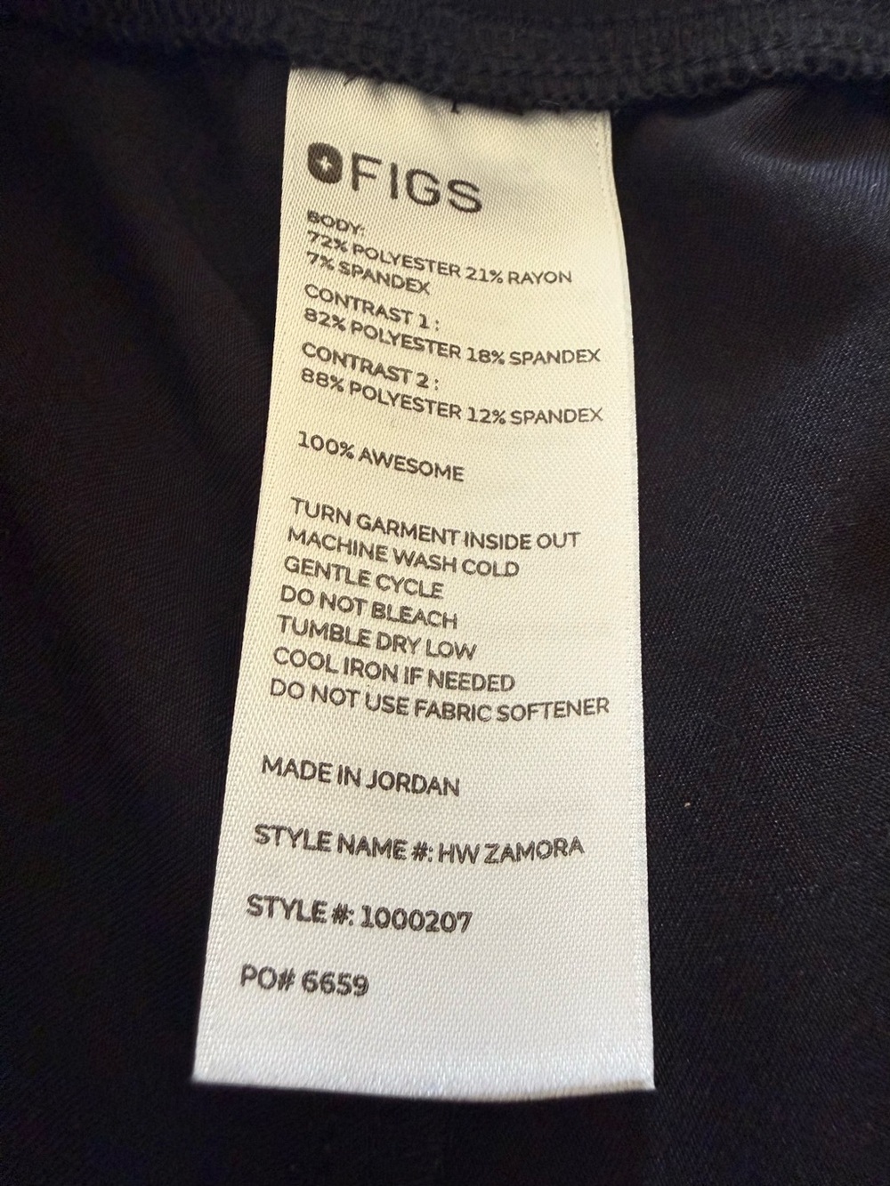 FIGS Black Zamora Joggers with Gray Drawstring Large - Picture 12 of 14